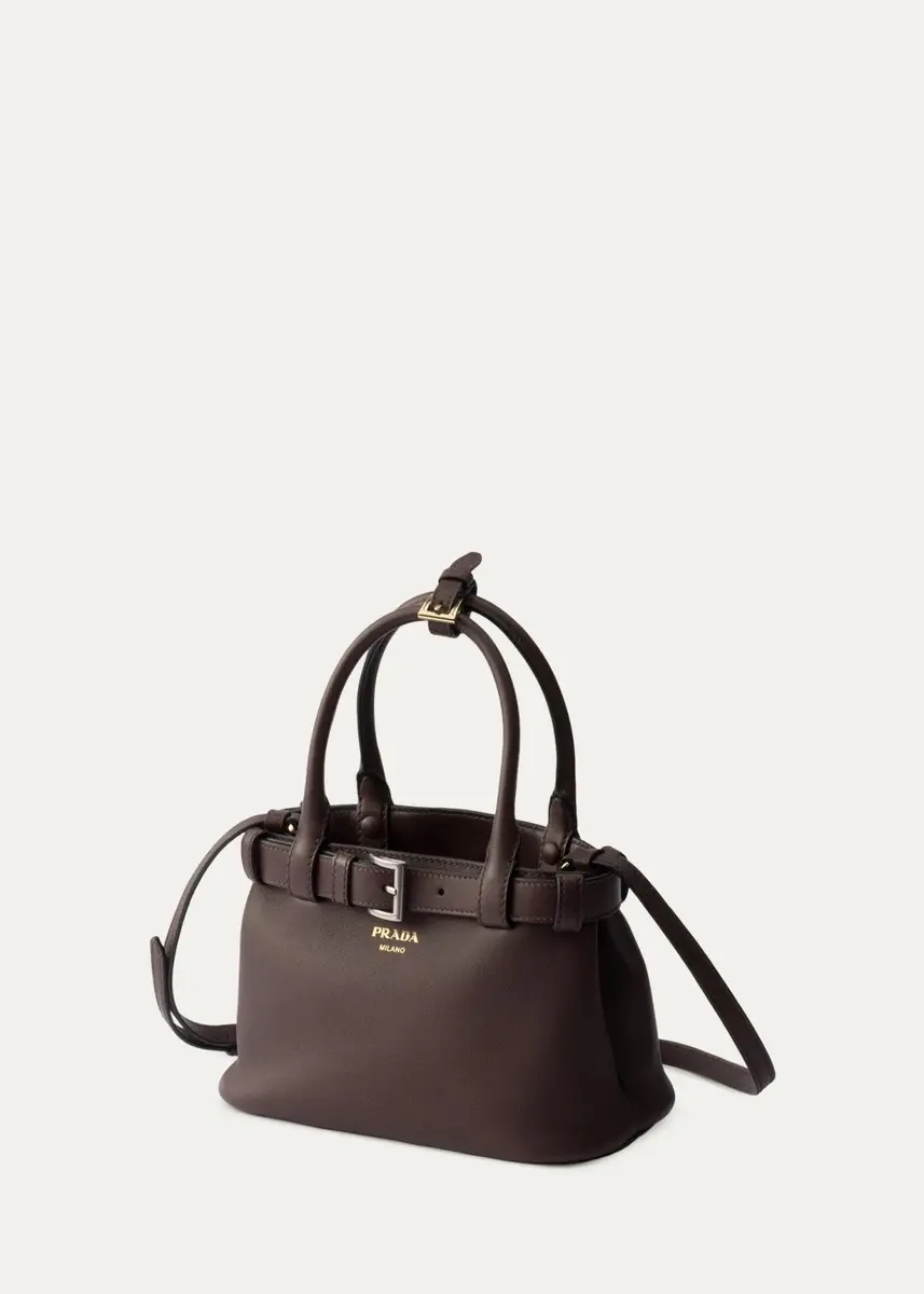 Prada Buckle Small Leather Top-Handle Bag | Thumbnail 3 Prada Buckle Small Leather Top-Handle Bag | Thumbnail 3