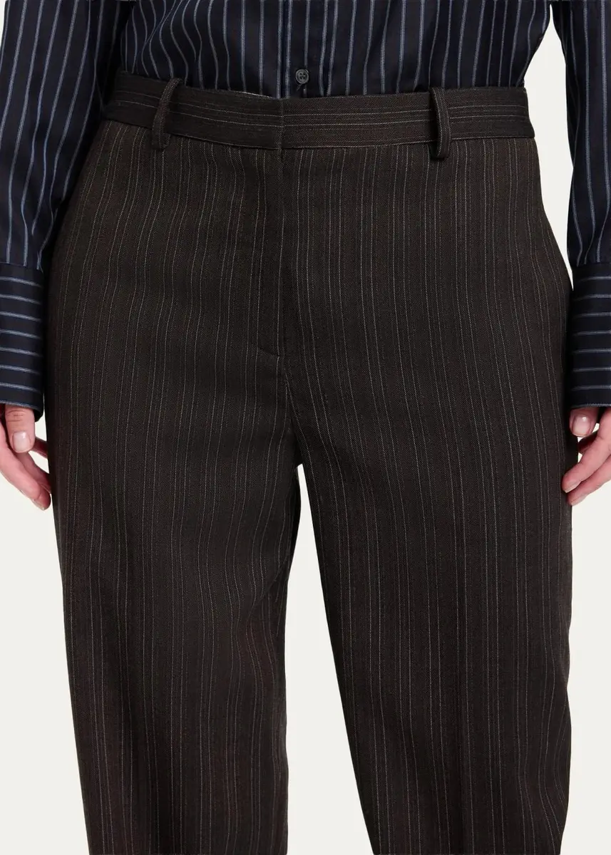 TWP Roberts Pinstriped Wool-Blend Straight-Leg Pants | Thumbnail 5 TWP Roberts Pinstriped Wool-Blend Straight-Leg Pants | Thumbnail 5