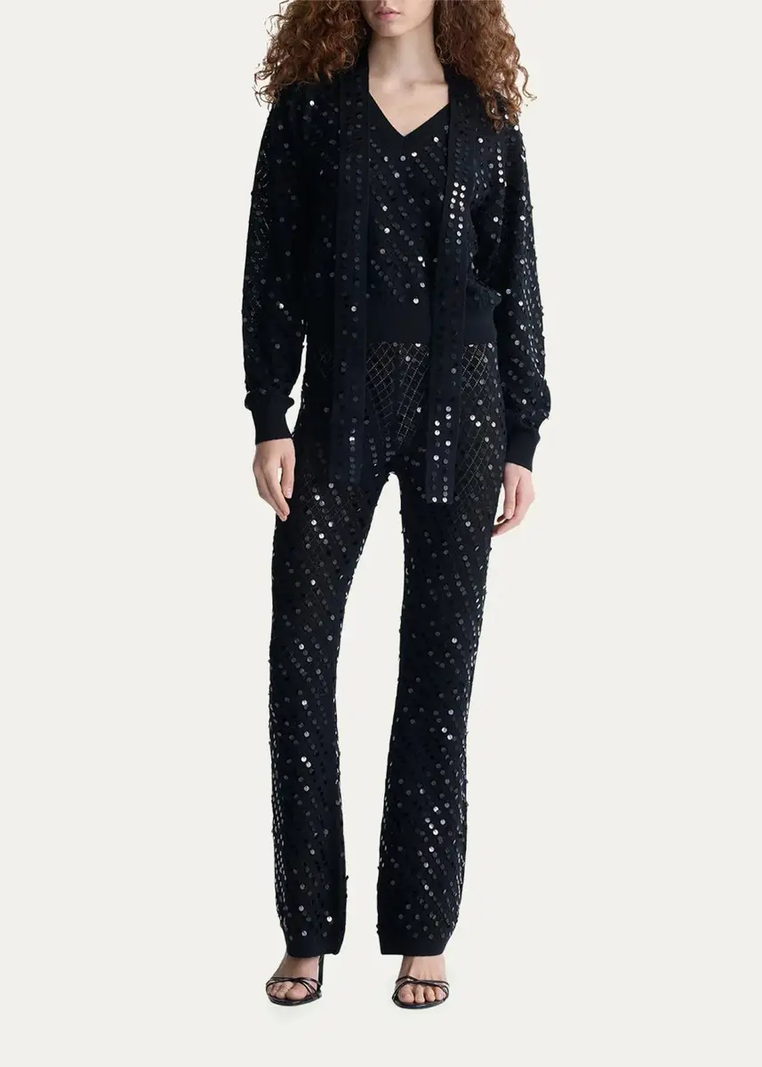 Diane von Furstenberg Tristan Sequin Pointelle Knit Sweater | Thumbnail 2 Diane von Furstenberg Tristan Sequin Pointelle Knit Sweater | Thumbnail 2