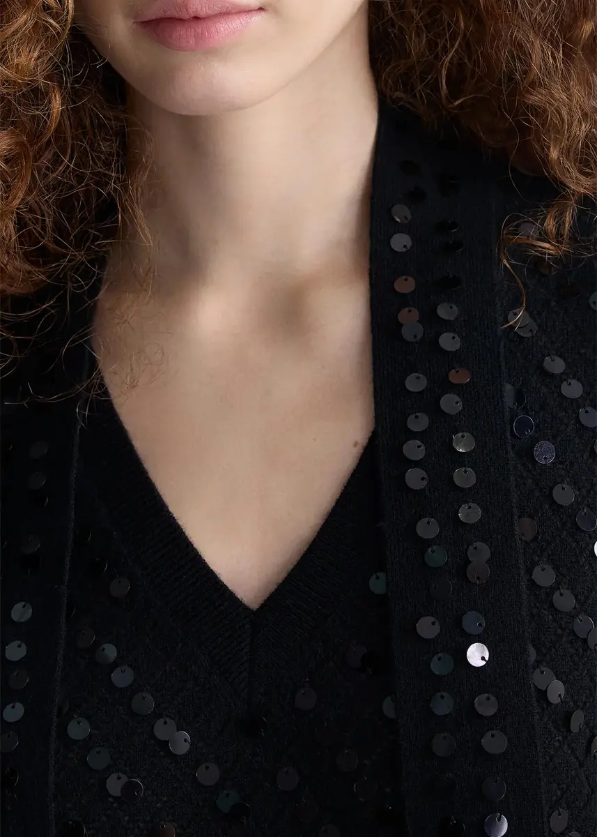 Diane von Furstenberg Tristan Sequin Pointelle Knit Sweater | Thumbnail 4 Diane von Furstenberg Tristan Sequin Pointelle Knit Sweater | Thumbnail 4