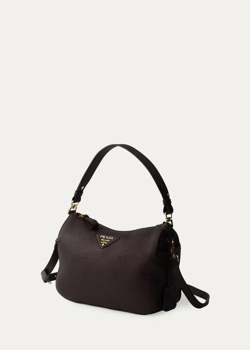 Prada Medium Grain Leather Shoulder Bag | Thumbnail 3