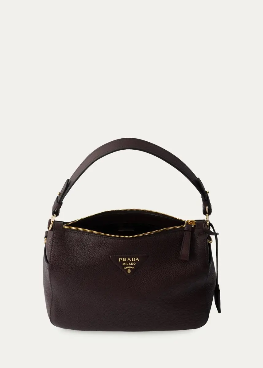 Prada Medium Grain Leather Shoulder Bag | Thumbnail 4