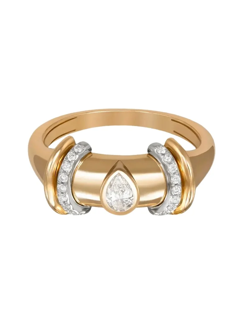 L’Atelier Nawbar 18K Yellow and White Gold Warrior Diamond Ring