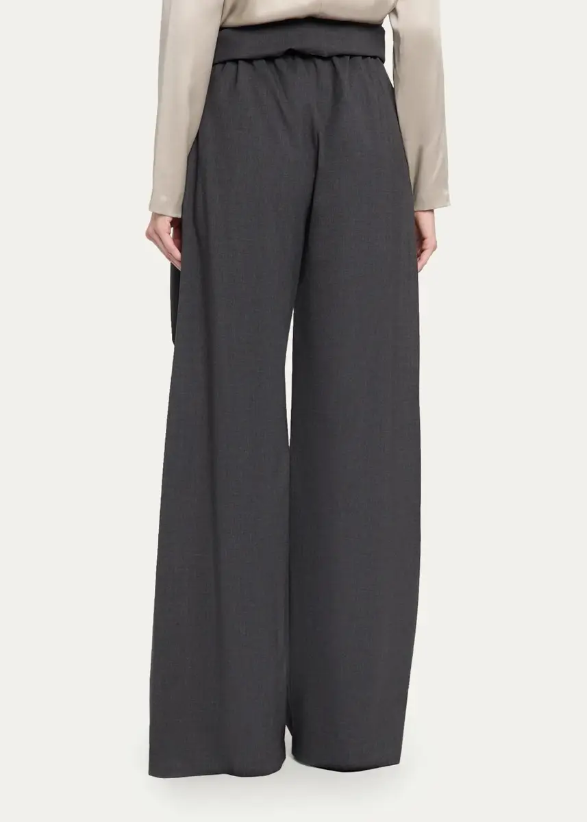 Heirlome Manuela Asymmetric Draped Wool Wide-Leg Trousers | Thumbnail 3 Heirlome Manuela Asymmetric Draped Wool Wide-Leg Trousers | Thumbnail 3