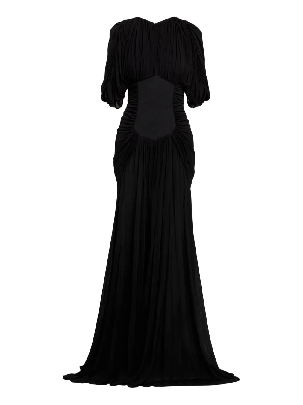 Heirlome Micka Shirred Jersey Short-Sleeve Maxi Dress