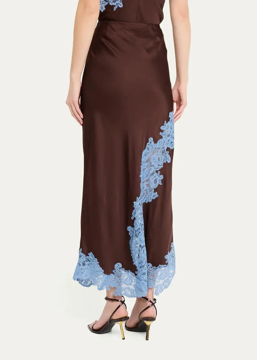 A.L.C. Olivia Crepe and Lace Midi Skirt | Thumbnail 3 A.L.C. Olivia Crepe and Lace Midi Skirt | Thumbnail 3