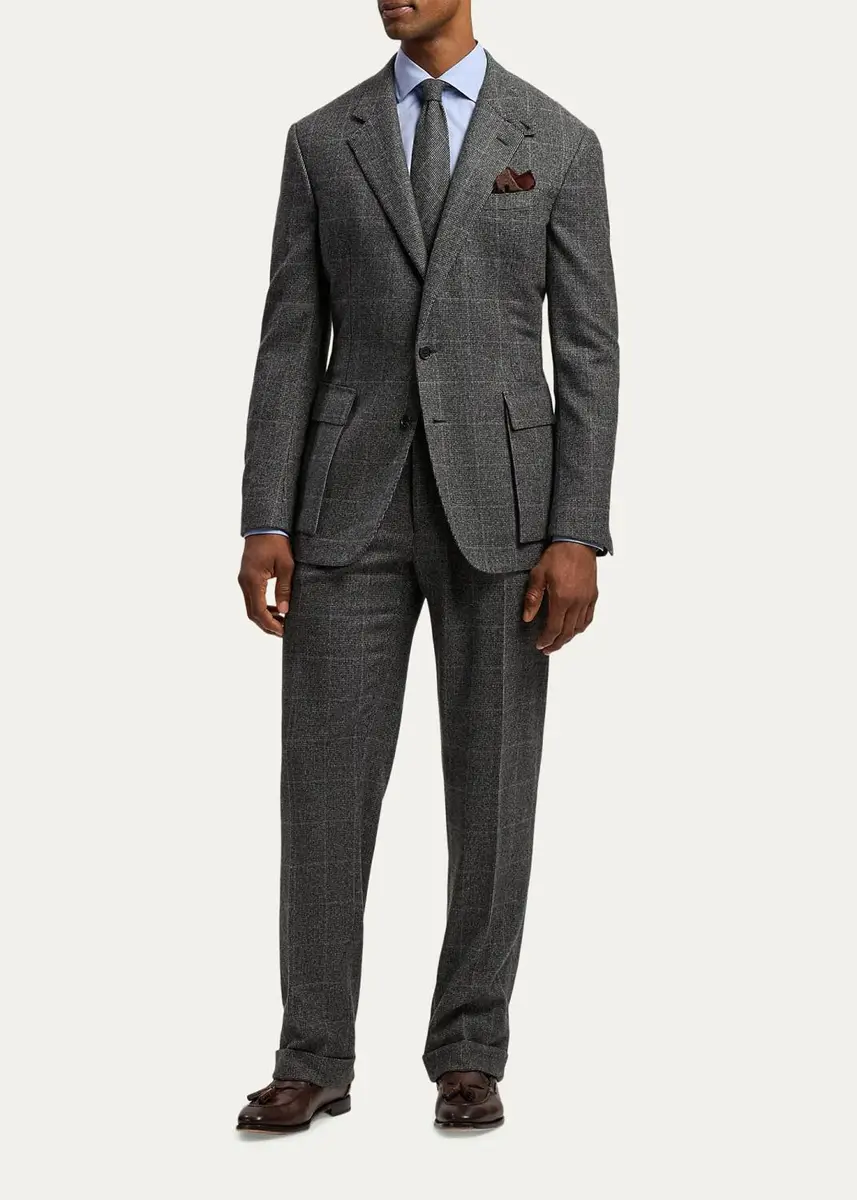 Ralph Lauren Purple Label Men's Paisley Silk Hand-Rolled Pocket Square | Thumbnail 2 Ralph Lauren Purple Label Men's Paisley Silk Hand-Rolled Pocket Square | Thumbnail 2