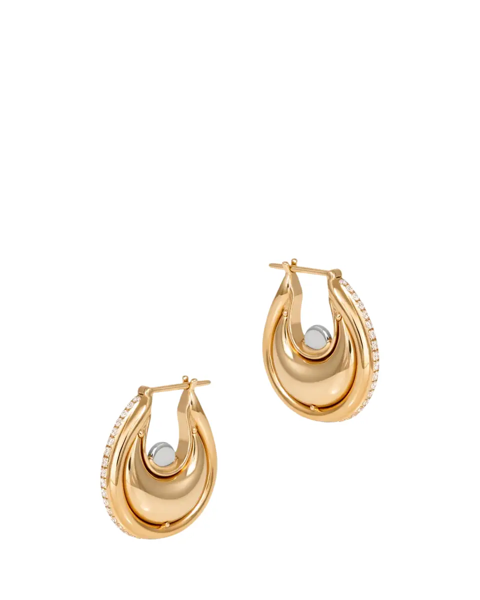 L’Atelier Nawbar Diana 18K Gold Earrings with Diamonds | Thumbnail 2 L’Atelier Nawbar Diana 18K Gold Earrings with Diamonds | Thumbnail 2