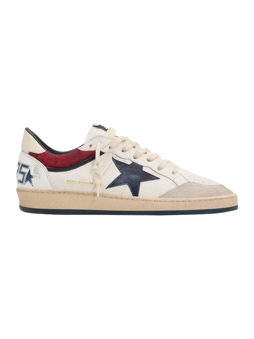 Men's Ballstar Leather and Suede Low-Top Sneakers Men's Ballstar Leather and Suede Low-Top Sneakers