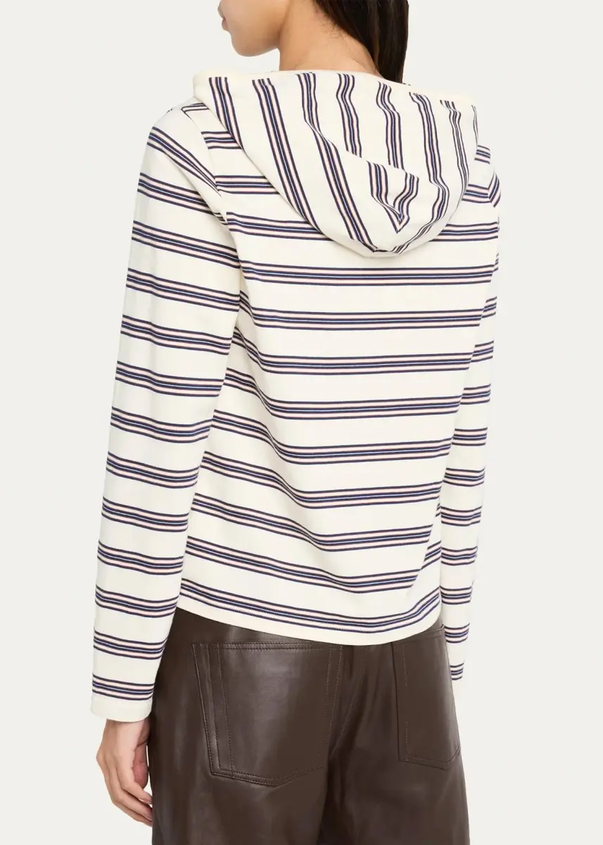STILL HERE Nellie Striped Hooded Shirt | Thumbnail 3