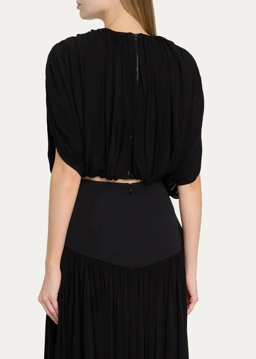 Heirlome Louise Shirred Jersey Crop Top | Thumbnail 3