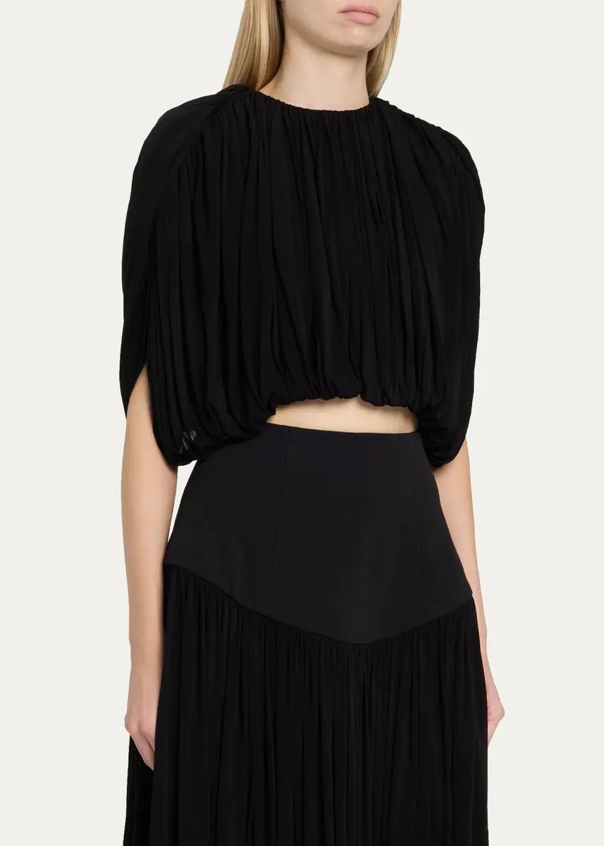 Heirlome Louise Shirred Jersey Crop Top | Thumbnail 4