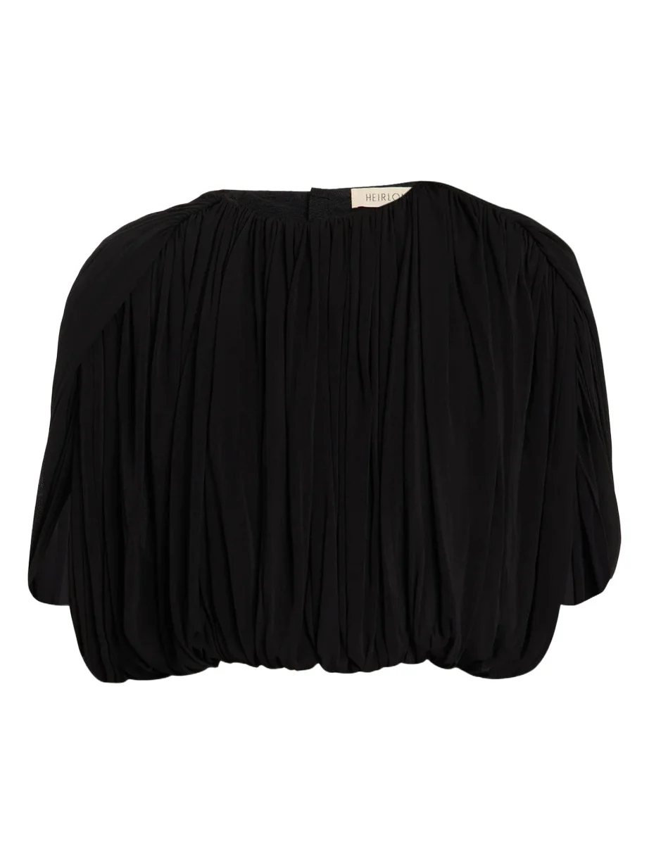 Heirlome Louise Shirred Jersey Crop Top