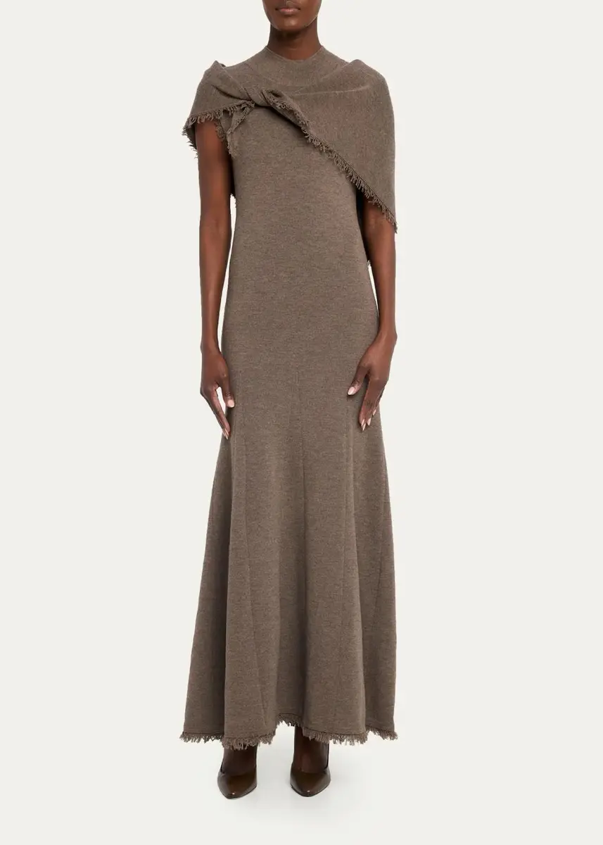 Monse Fringe-Hem Sleeveless Knit Midi Dress | Thumbnail 2 Monse Fringe-Hem Sleeveless Knit Midi Dress | Thumbnail 2