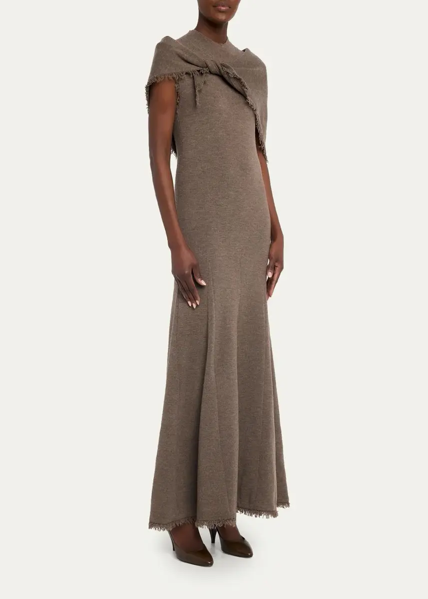 Monse Fringe-Hem Sleeveless Knit Midi Dress | Thumbnail 4 Monse Fringe-Hem Sleeveless Knit Midi Dress | Thumbnail 4