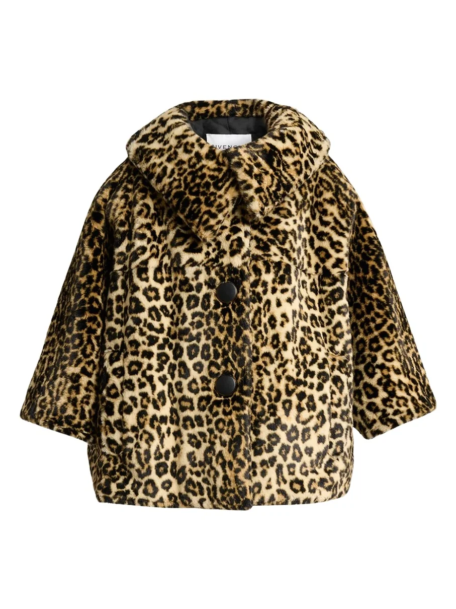 Leopard-Print Faux-Fur Jacket Leopard-Print Faux-Fur Jacket