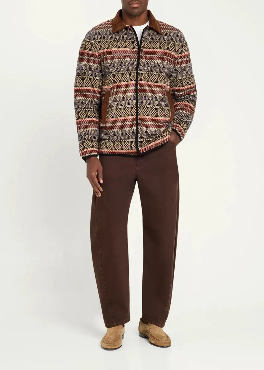 Guest In Residence Men's Fair Isle-Inspired Wool-Cashmere Jacket | Thumbnail 2