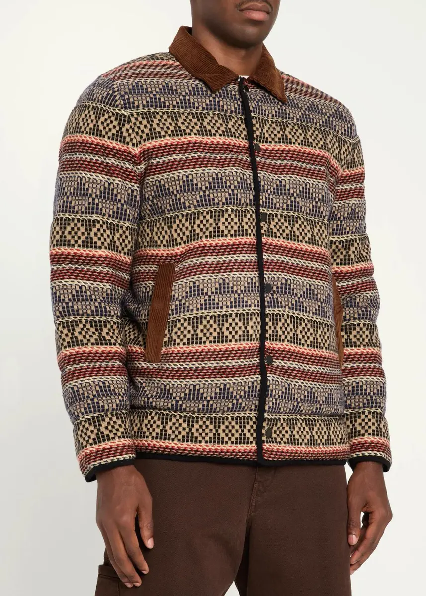 Guest In Residence Men's Fair Isle-Inspired Wool-Cashmere Jacket | Thumbnail 4