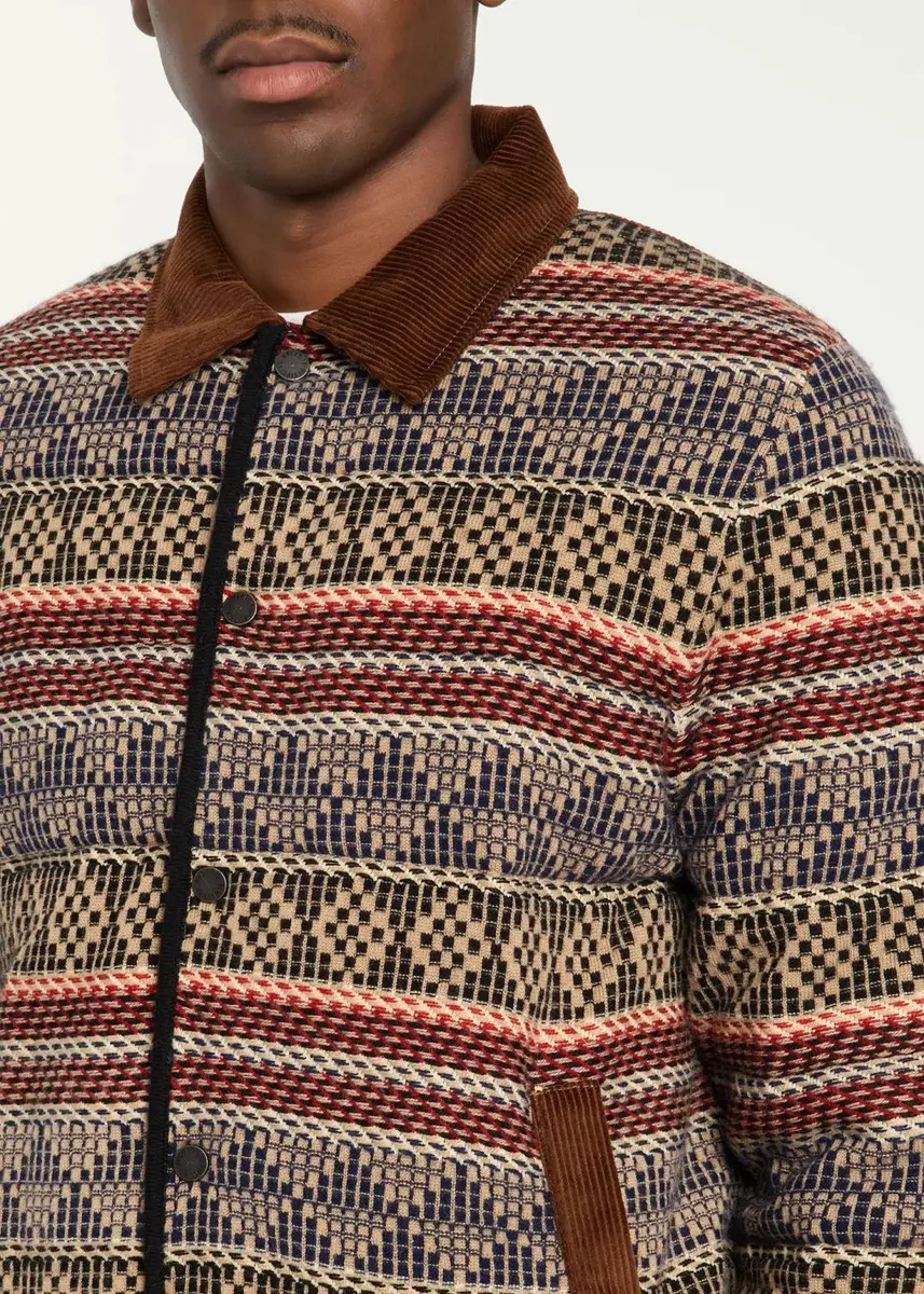 Guest In Residence Men's Fair Isle-Inspired Wool-Cashmere Jacket | Thumbnail 5