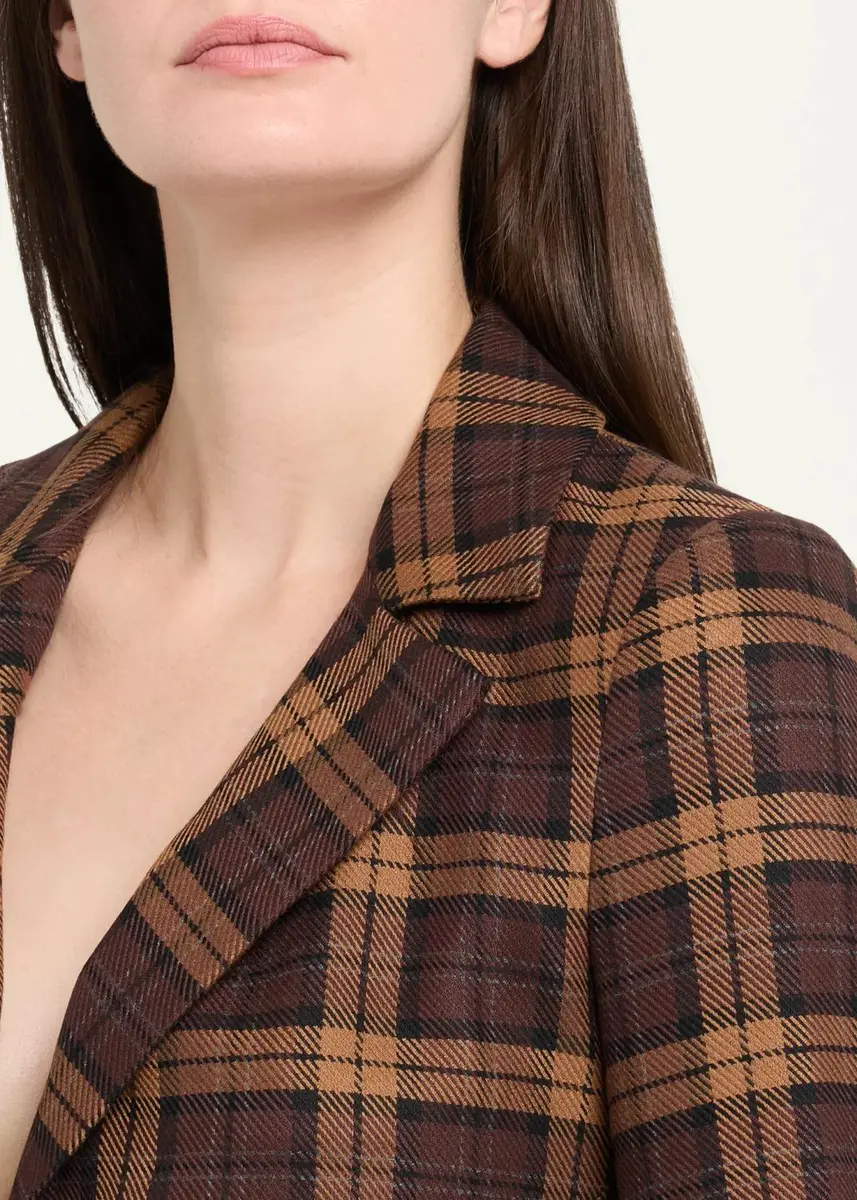 Alice + Olivia Macey Shrunken Plaid Blazer | Thumbnail 5 Alice + Olivia Macey Shrunken Plaid Blazer | Thumbnail 5