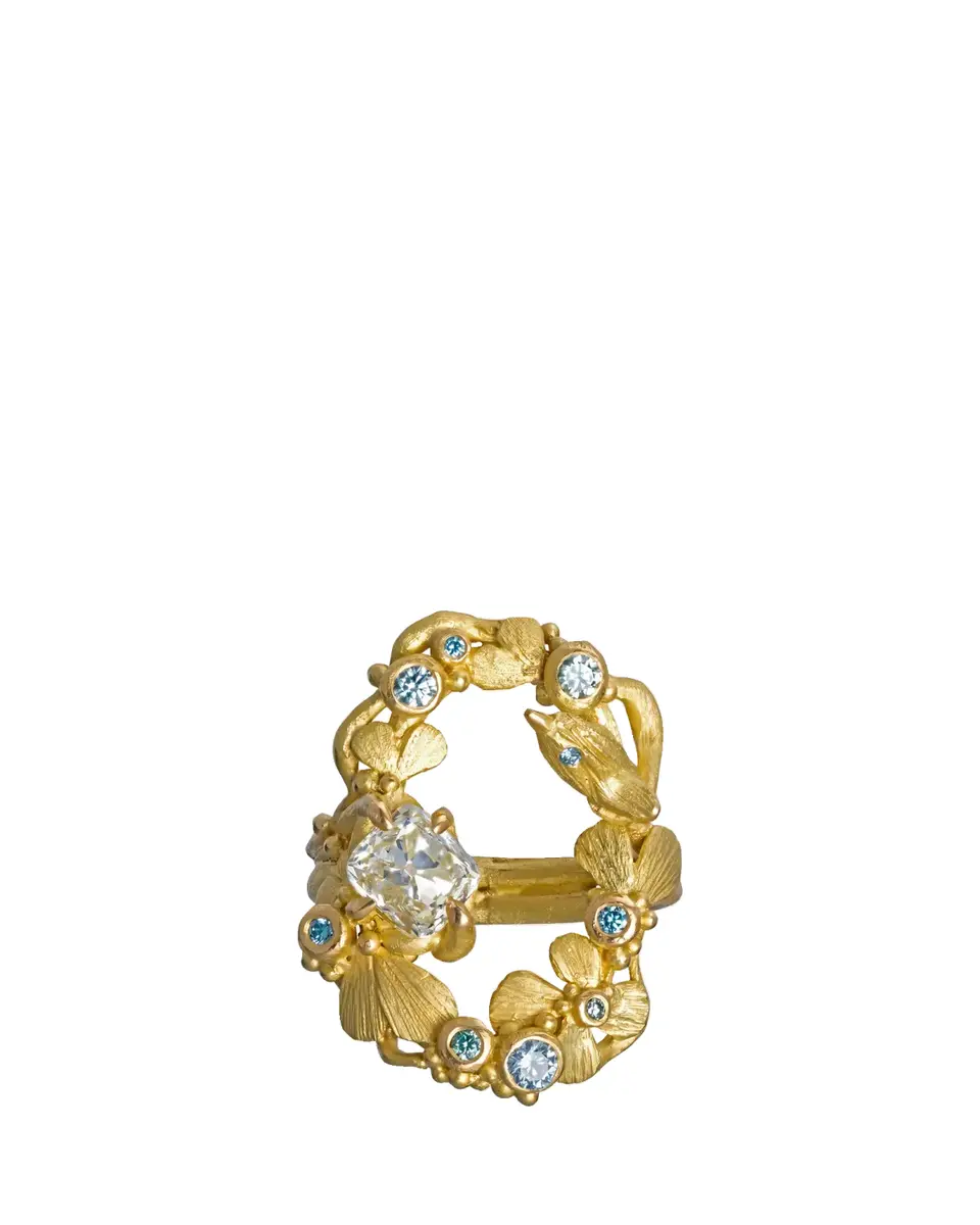 Lene Vibe 18K Gold Multi-Diamond Open Ring | Thumbnail 2