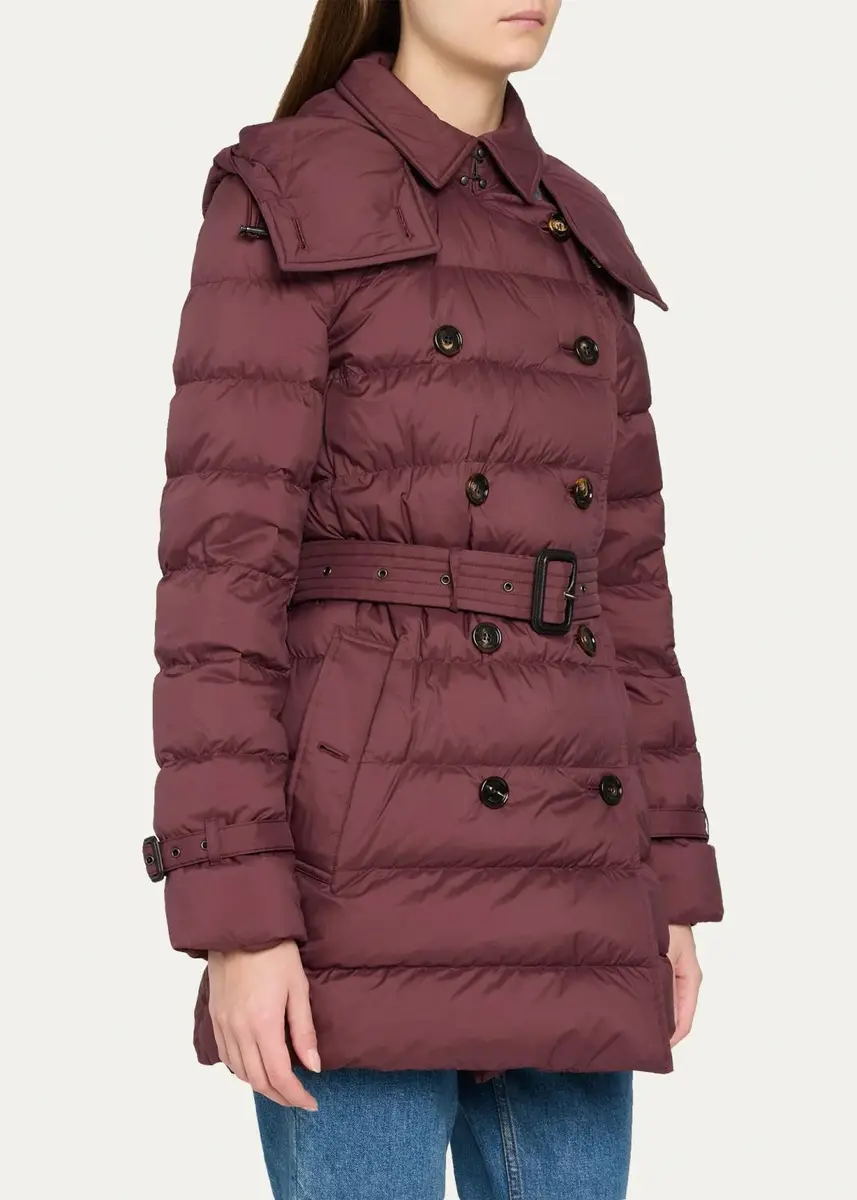 Burberry Audley Mid-Length Nylon Puffer Coat | Thumbnail 4 Burberry Audley Mid-Length Nylon Puffer Coat | Thumbnail 4