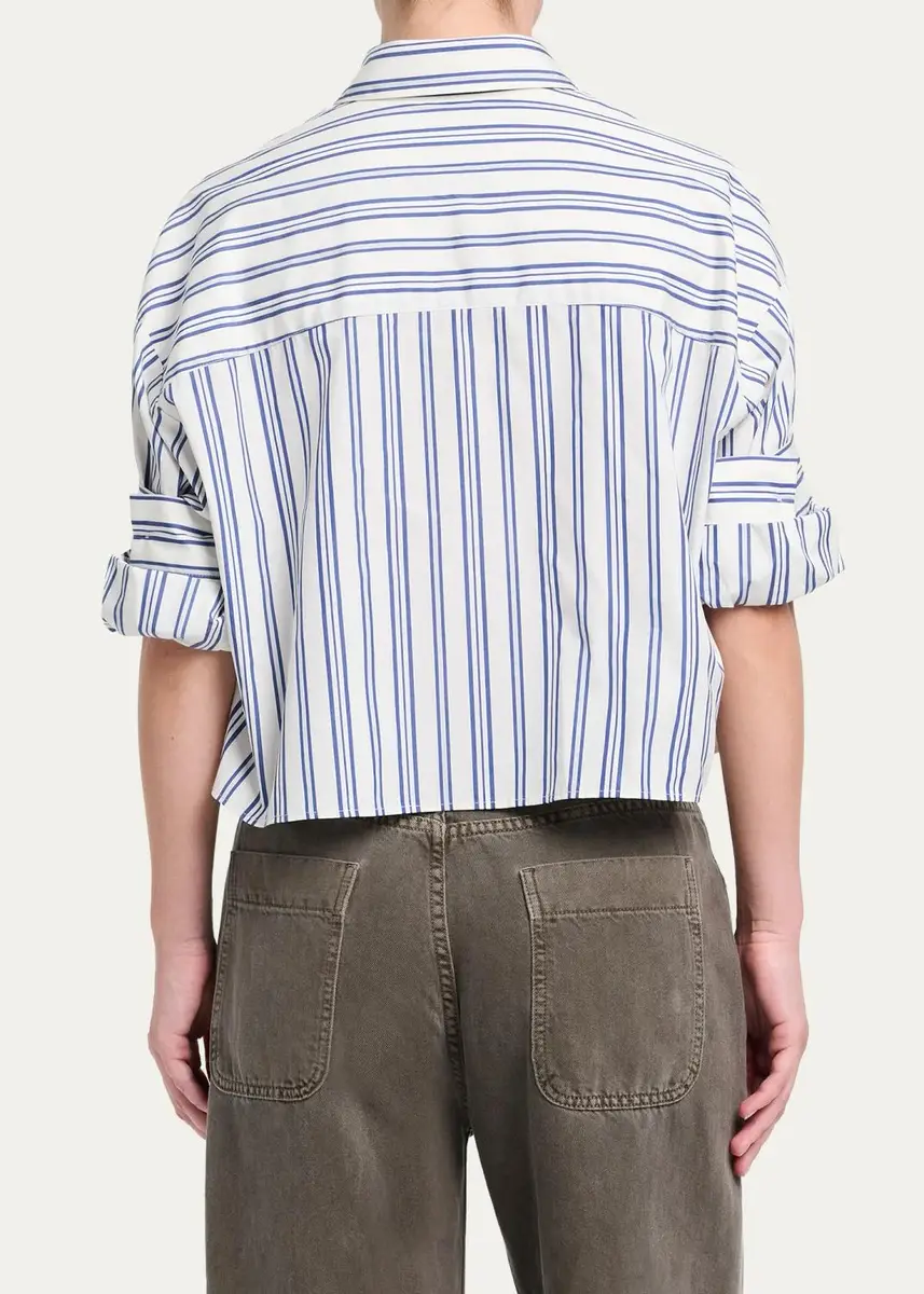 TWP Next Ex Cropped Cotton Poplin Shirt | Thumbnail 3