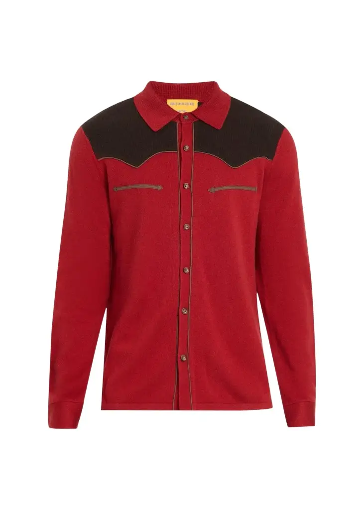 Guest In Residence Men's Colorblocked Cashmere Shirt