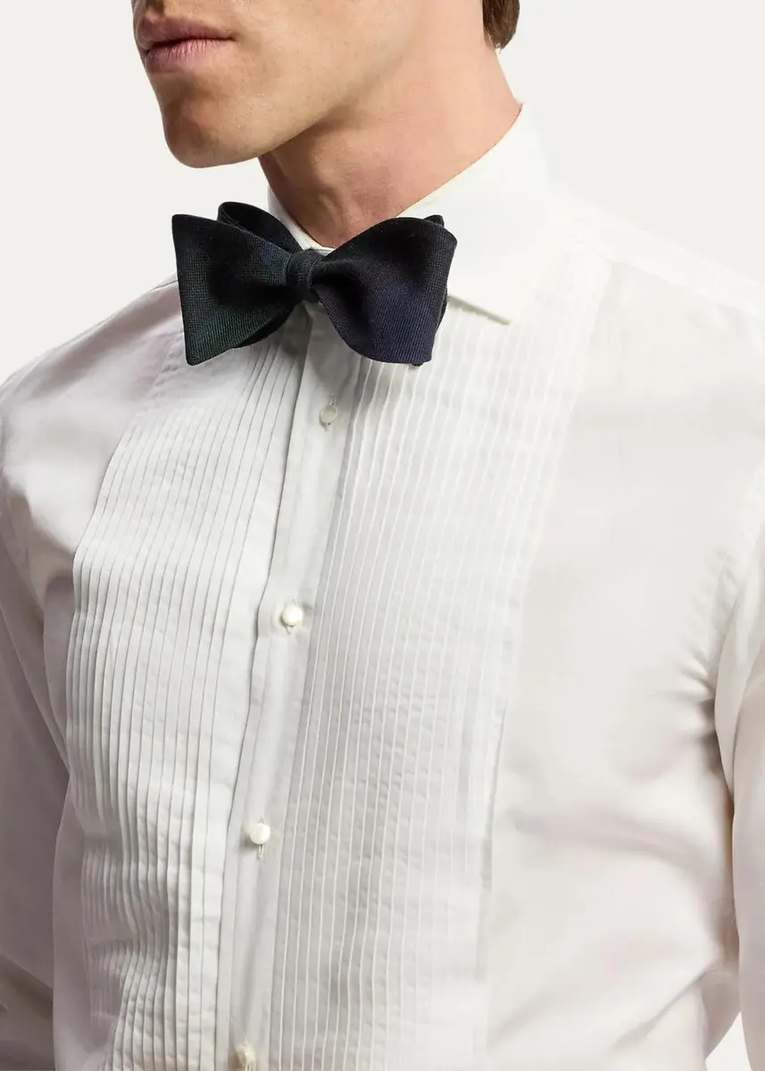 Ralph Lauren Purple Label Men's Plaid-Print Cashmere-Silk Bow Tie | Thumbnail 3 Ralph Lauren Purple Label Men's Plaid-Print Cashmere-Silk Bow Tie | Thumbnail 3