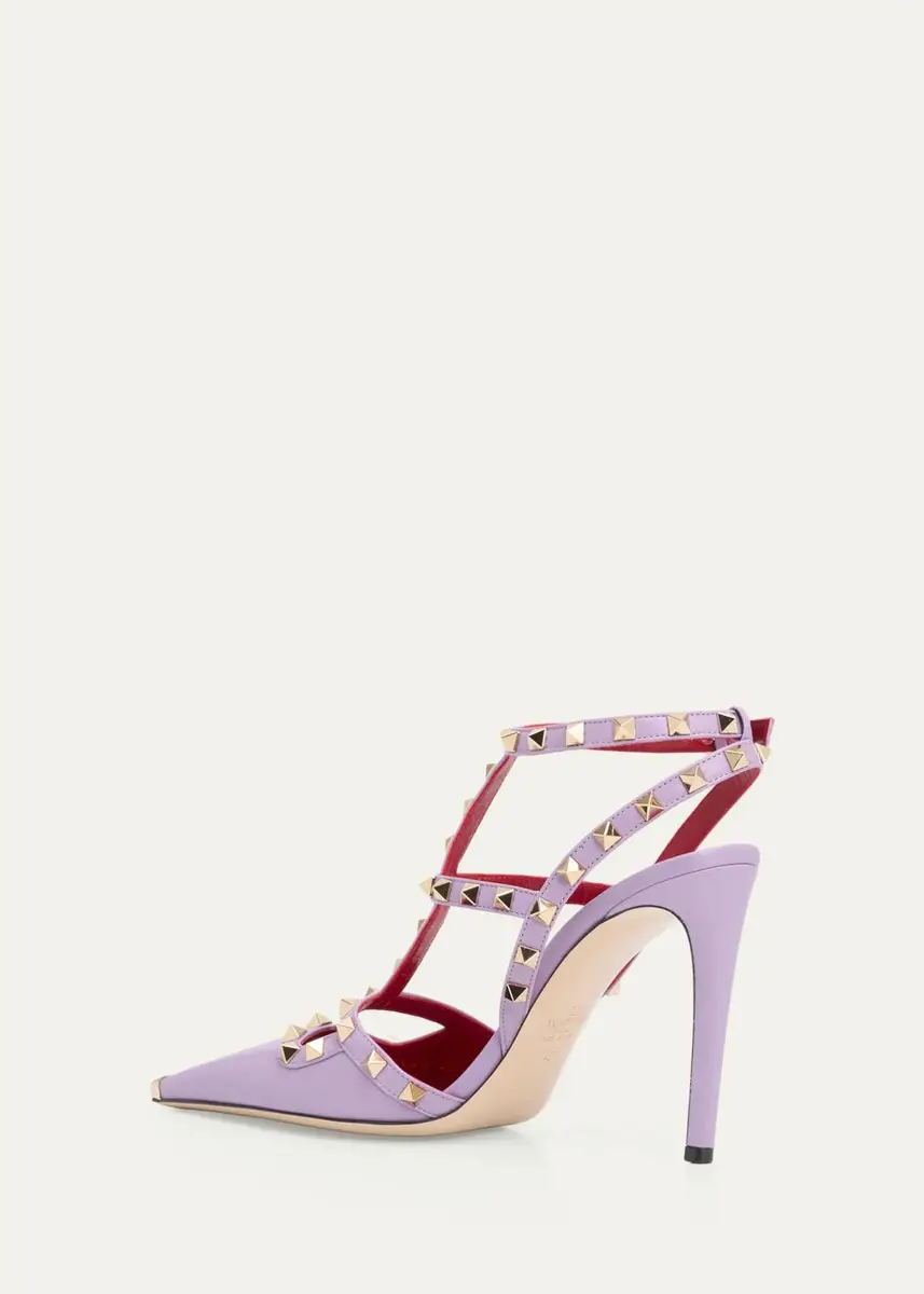 Valentino Garavani 125th 100mm Rockstud Leather Ankle-Strap Pumps | Thumbnail 4 Valentino Garavani 125th 100mm Rockstud Leather Ankle-Strap Pumps | Thumbnail 4