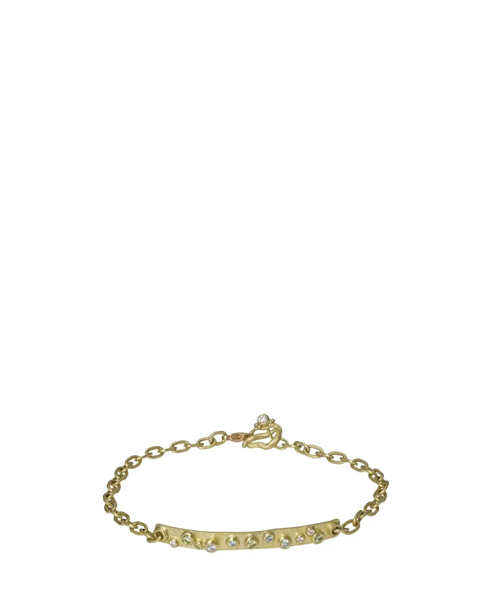 Lene Vibe 18K Gold Diamond Curved Bar Bracelet | Thumbnail 2 Lene Vibe 18K Gold Diamond Curved Bar Bracelet | Thumbnail 2