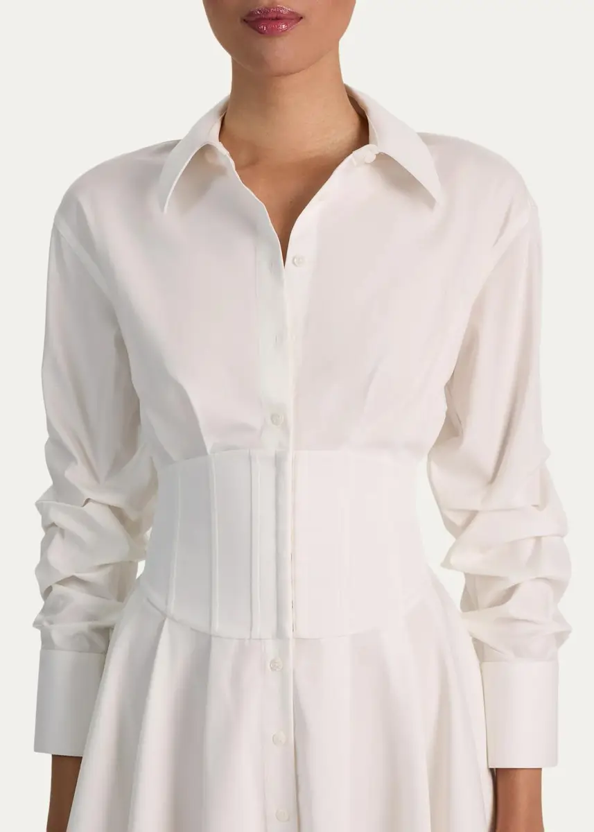 Alice + Olivia Edie Corset Button-Front Mini Dress | Thumbnail 5 Alice + Olivia Edie Corset Button-Front Mini Dress | Thumbnail 5