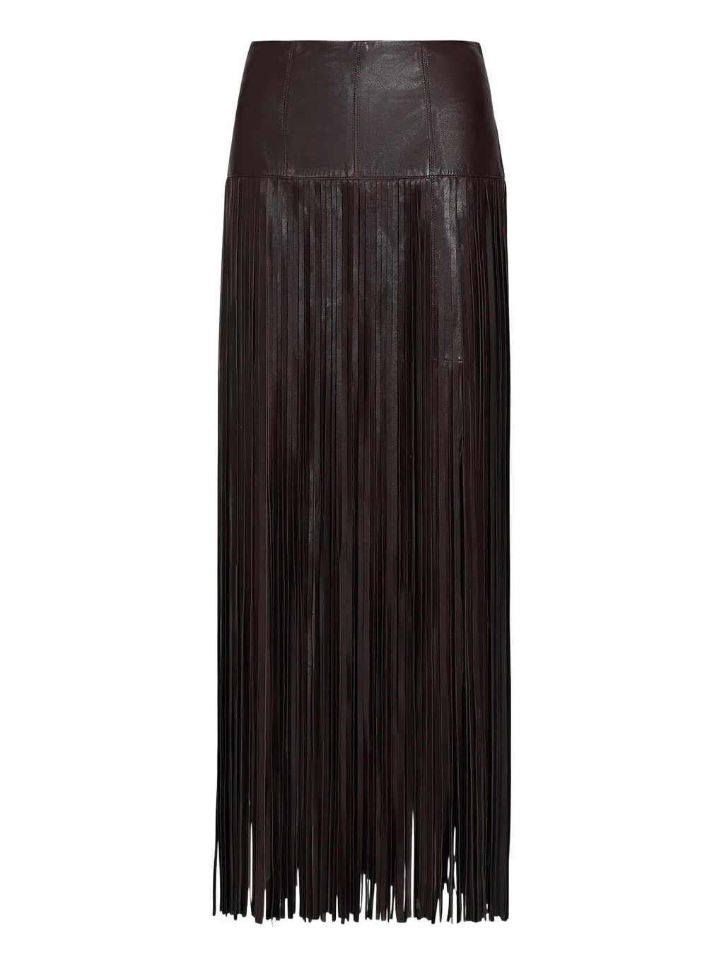 Tangled Up Fringe Leather Skirt