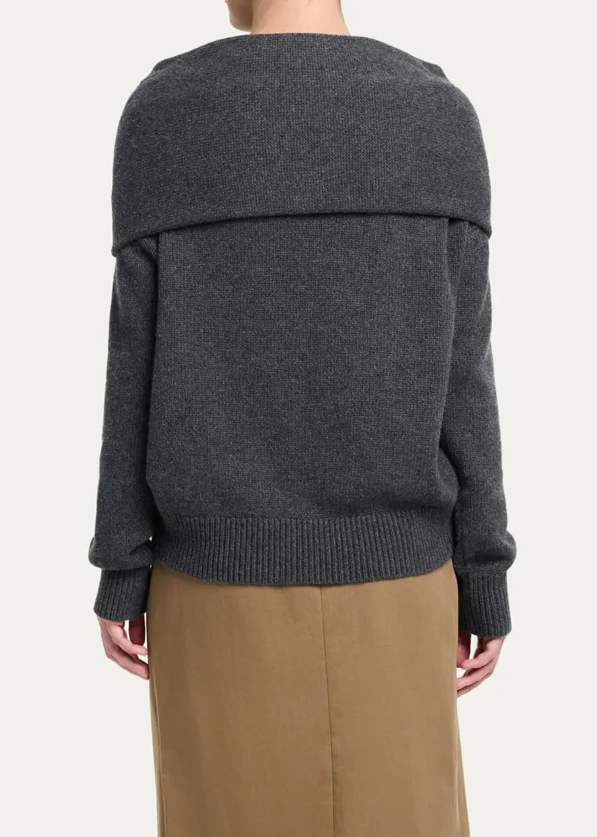 TWP Shrug Cashmere Crewneck Sweater | Thumbnail 3 TWP Shrug Cashmere Crewneck Sweater | Thumbnail 3