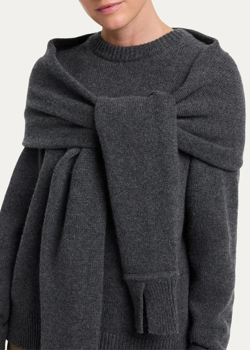 TWP Shrug Cashmere Crewneck Sweater | Thumbnail 5 TWP Shrug Cashmere Crewneck Sweater | Thumbnail 5