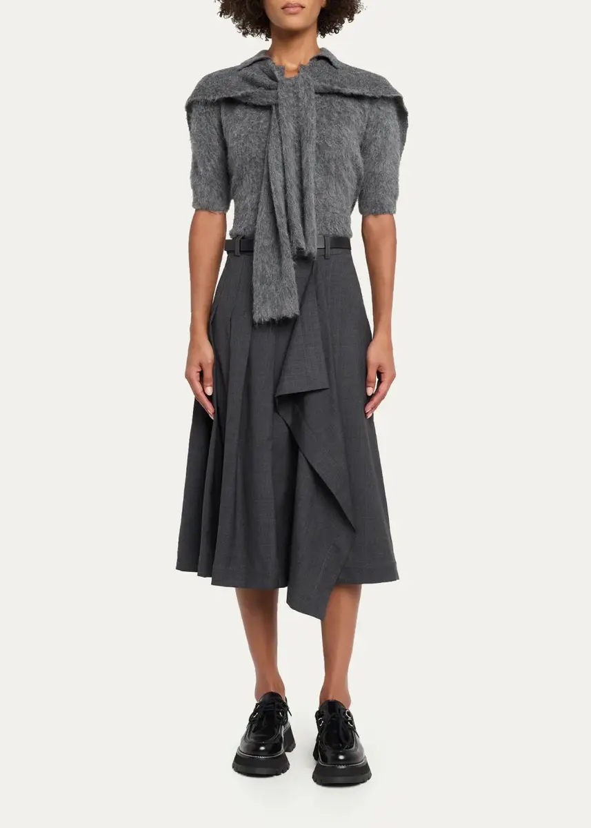 Monse Pleated Asymmetric Wrap Skirt | Thumbnail 2 Monse Pleated Asymmetric Wrap Skirt | Thumbnail 2