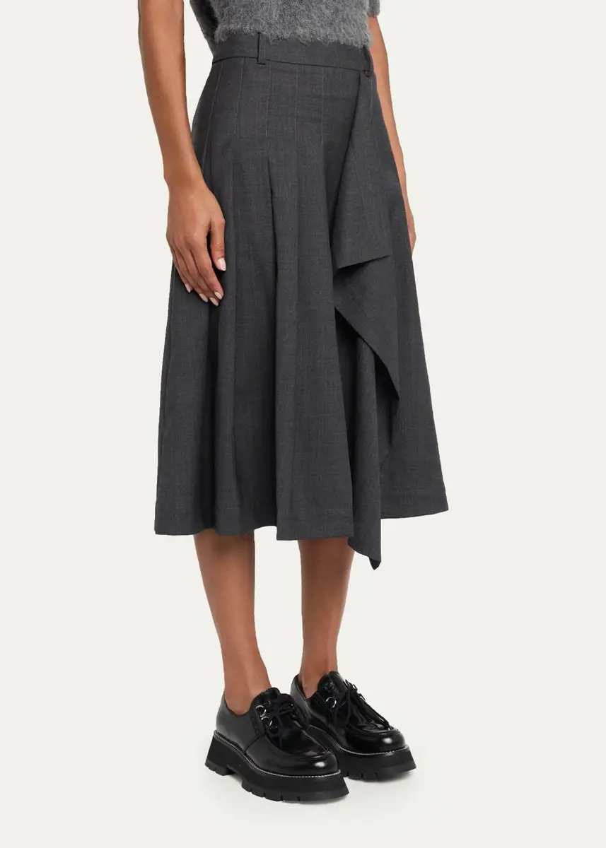 Monse Pleated Asymmetric Wrap Skirt | Thumbnail 4 Monse Pleated Asymmetric Wrap Skirt | Thumbnail 4