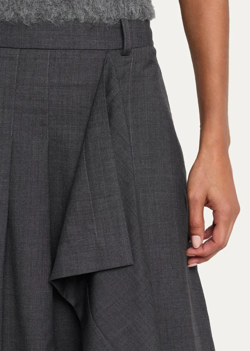 Monse Pleated Asymmetric Wrap Skirt | Thumbnail 5 Monse Pleated Asymmetric Wrap Skirt | Thumbnail 5