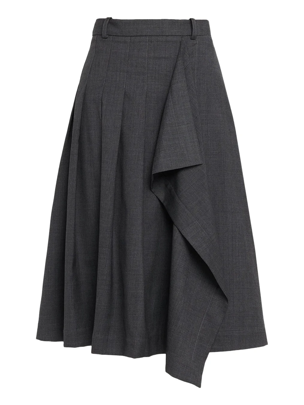 Monse Pleated Asymmetric Wrap Skirt