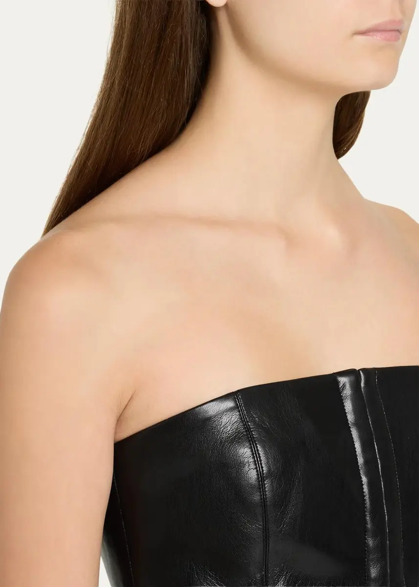 Alice + Olivia Pat Faux-Leather Bustier Top | Thumbnail 5 Alice + Olivia Pat Faux-Leather Bustier Top | Thumbnail 5