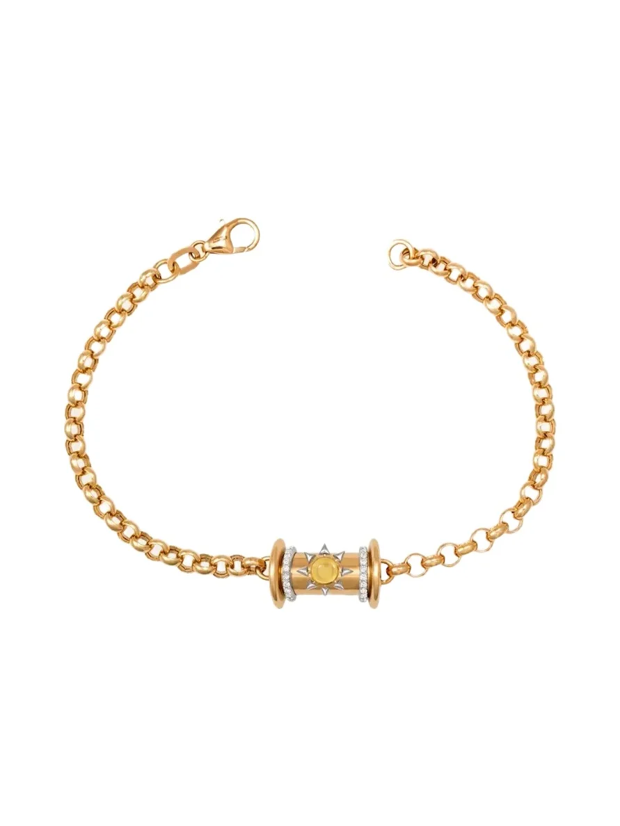 L’Atelier Nawbar 18K Star Seed Bracelet with Diamonds and Citrine