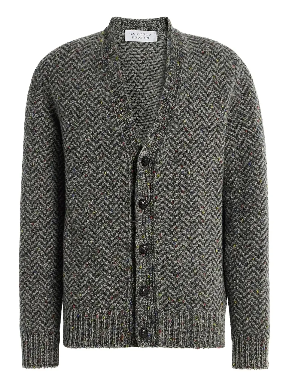 Gentry Chevron-Knit Cashmere Cardigan Gentry Chevron-Knit Cashmere Cardigan