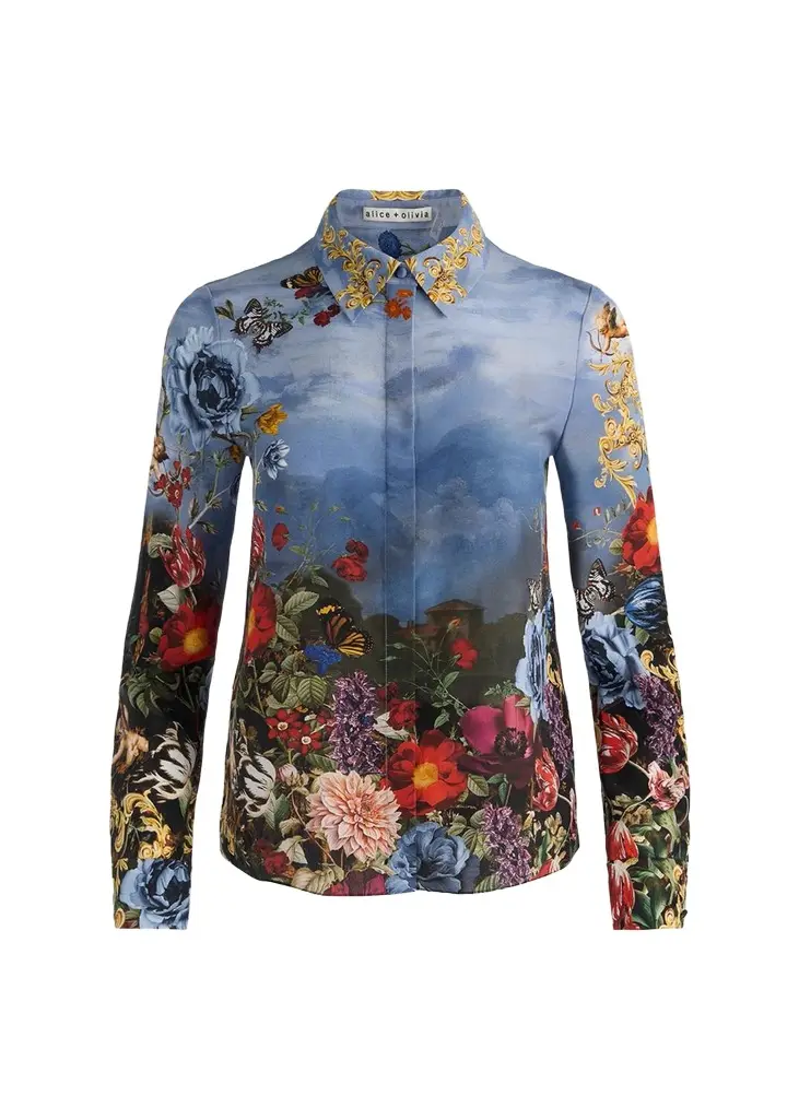 Alice + Olivia Willa Placket Top