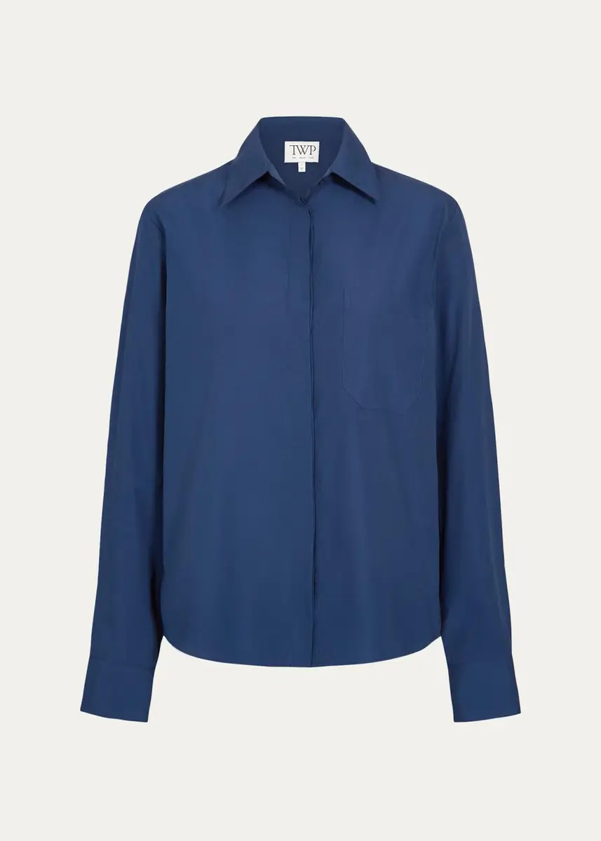 TWP Cowboy Shirt in Super Compact Poplin | Thumbnail 5 TWP Cowboy Shirt in Super Compact Poplin | Thumbnail 5