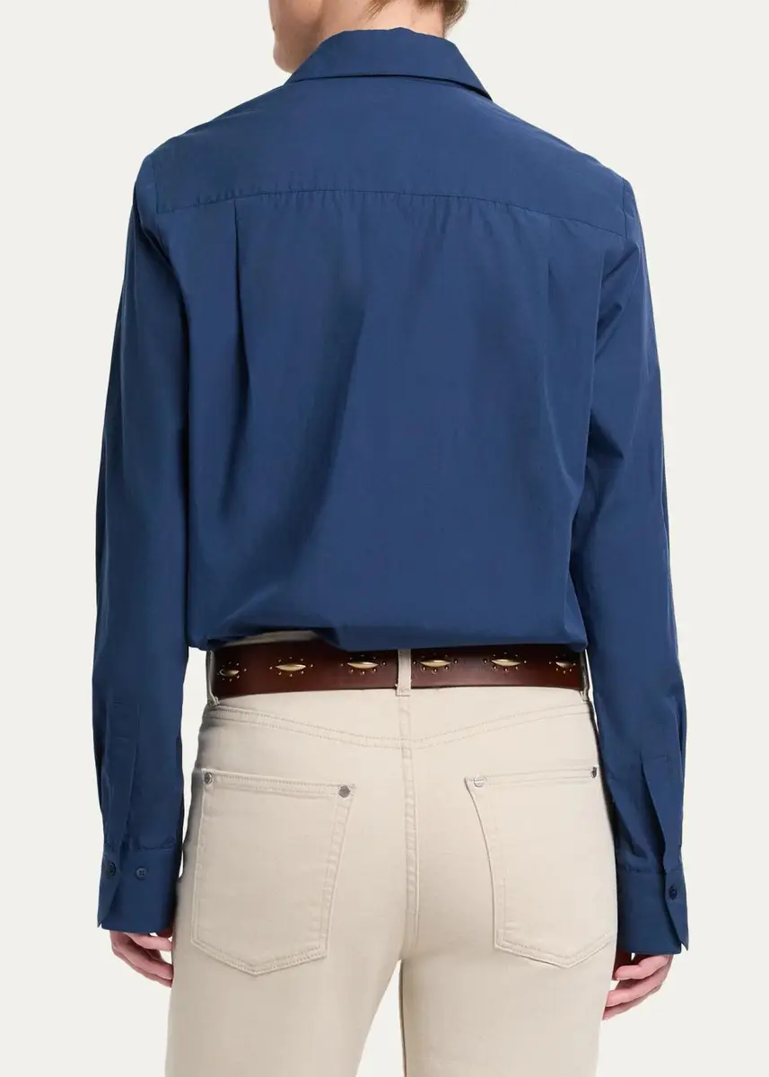 TWP Cowboy Shirt in Super Compact Poplin | Thumbnail 7 TWP Cowboy Shirt in Super Compact Poplin | Thumbnail 7