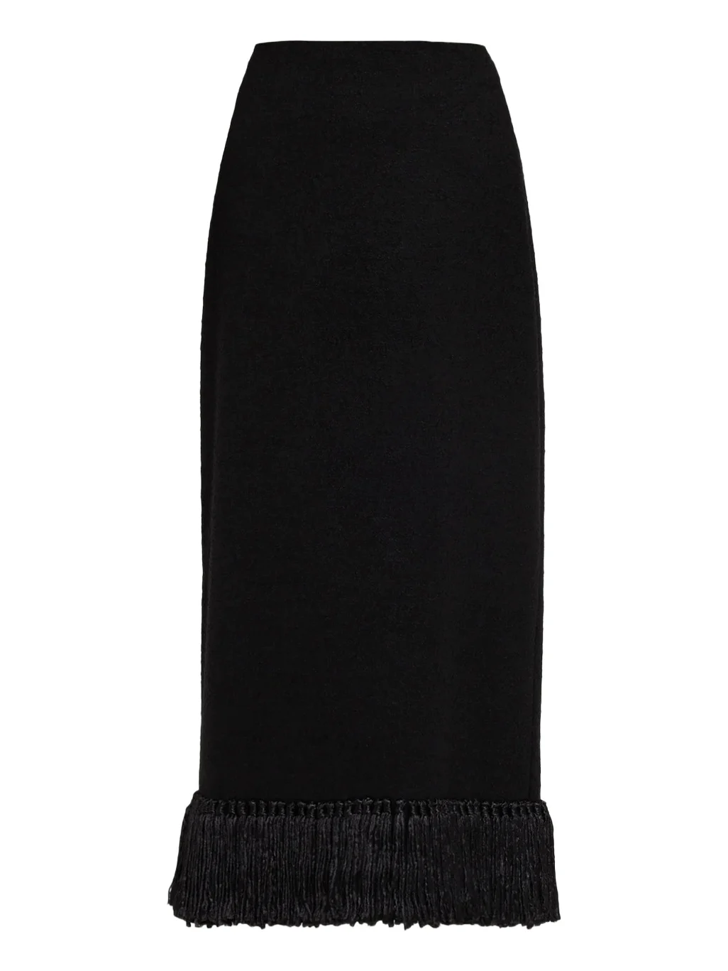 Heirlome Matilde Tassel Fringe Wool Column Skirt