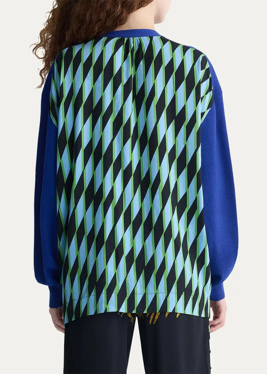Diane von Furstenberg Murano Geometric Mixed Media Cardigan | Thumbnail 3 Diane von Furstenberg Murano Geometric Mixed Media Cardigan | Thumbnail 3