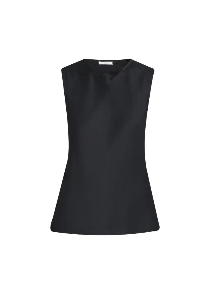 ALL THREE Carine Silk Sleeveless Top