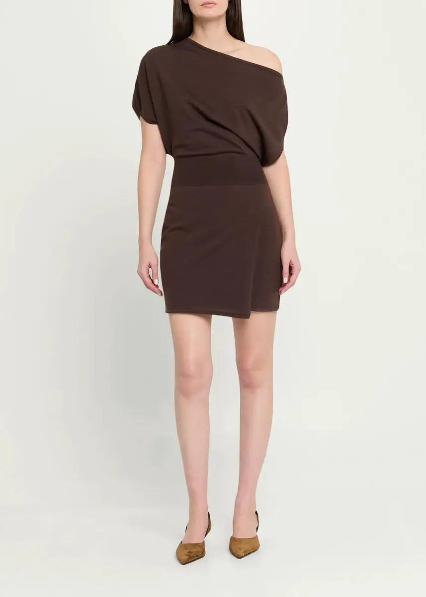Simkhai Shania Asymmetric Wool Mini Dress | Thumbnail 2 Simkhai Shania Asymmetric Wool Mini Dress | Thumbnail 2