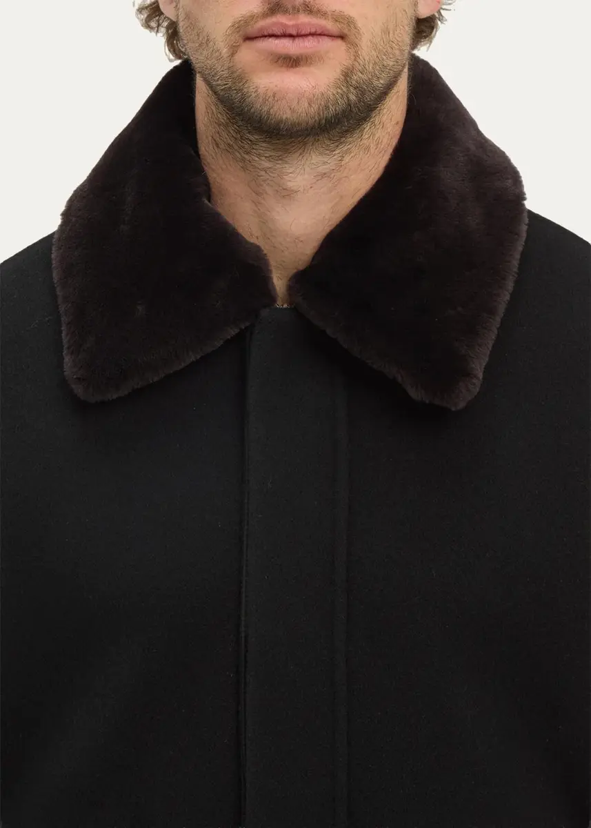 Gabriela Hearst James Faux-Fur Collar Cashmere Bomber Jacket | Thumbnail 5 Gabriela Hearst James Faux-Fur Collar Cashmere Bomber Jacket | Thumbnail 5